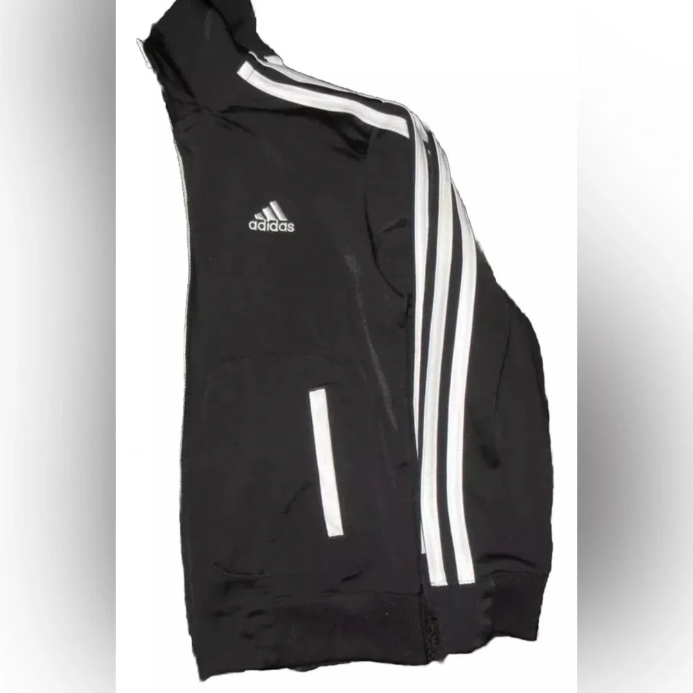 ADIDAS 3 STRIPE JACKET KIDS BOYS 5 CONTRAST ZIPPERS & STITCHED LOGO